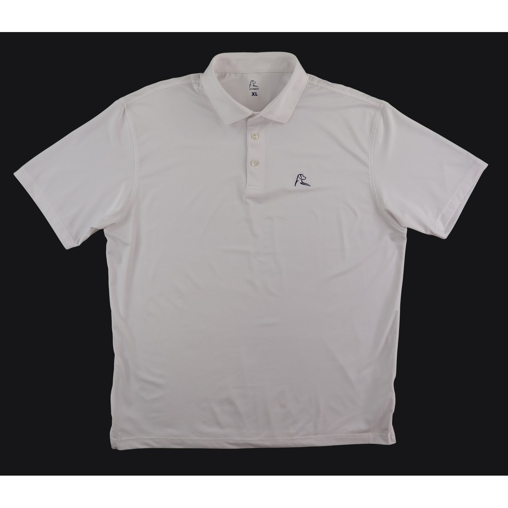 Rhoback Solid Performance Golf Polo Shirt Mens XL White Short Sleeve Stretch